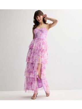 Beautiful  dress in lavender floral print